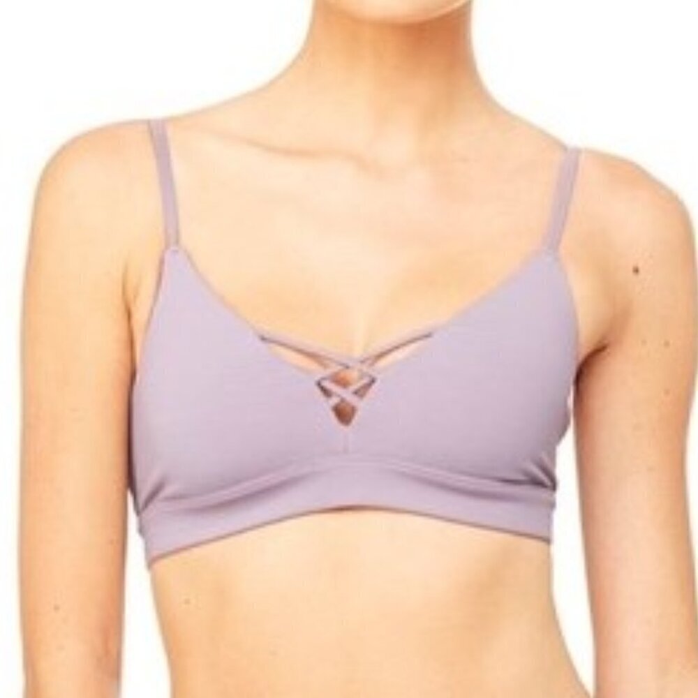 ALO Yoga Interlace Sports Bra - S Lavender